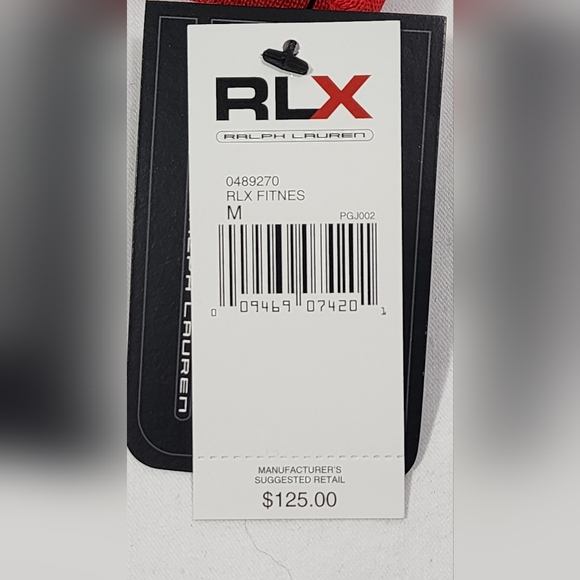 VINTAGE NWT Ralph Lauren RLX Fitness Full Zip Sweatshirt Size Medium Red / Blue - Picture 13 of 16